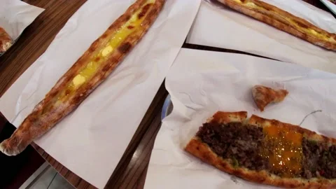 Delicious Trabzon Pide Stock Footage 164808567