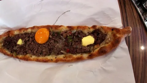 Delicious Trabzon Pide Stock Footage 164808770