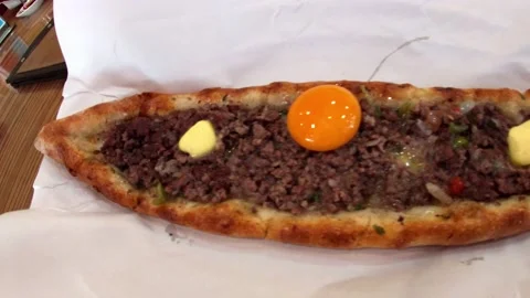 Delicious Trabzon Pide Stock Footage 164808779
