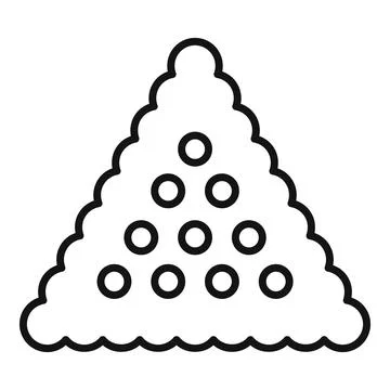 Delicious triangular cookie being iced with chocolate chips Stock Illustration
