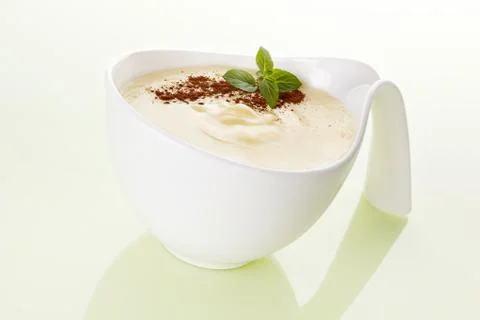 Delicious vanilla pudding. Stock Photos