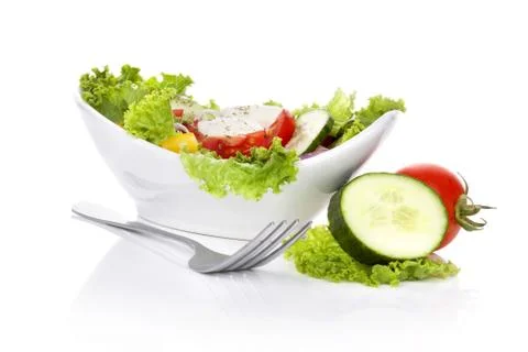 Delicious vegetable salad. Stock Photos
