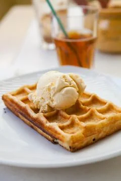 Delicious waffle Foto stock