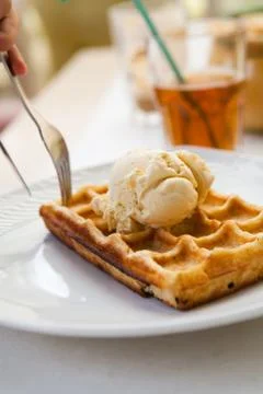Delicious waffle Foto stock