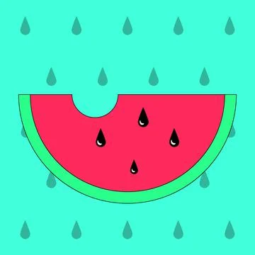 Delicious watermelon Stock Illustration