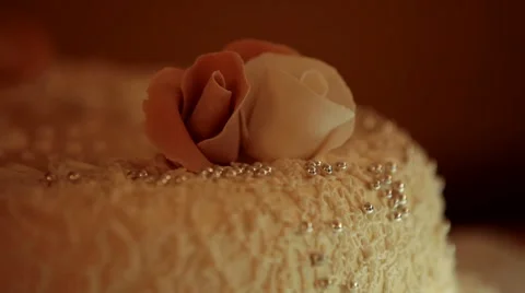 Delicious Wedding Cake Video stock 52139072