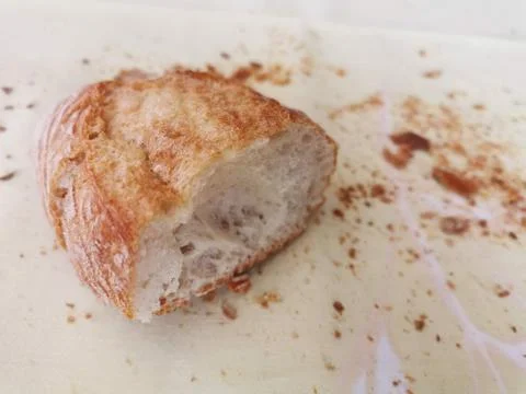 Delicious white bread on the table Stock Photos