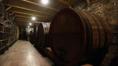 Delicious wine cellar 7 Video stock 319501897