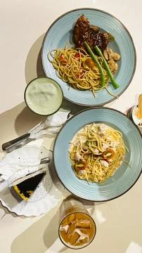 A Deliciously Inviting Dinner Spread Stock Photos