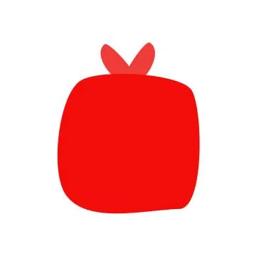 Delight backdrop backing in the form of a red gift icon Stock Illustration