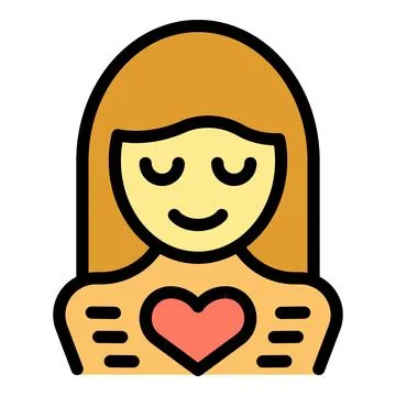 Delight girl icon vector flat Stock Illustration