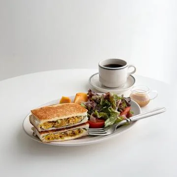 A delightful brunch spread featuring a mix of savory and sweet dishes, incl.. Stock Photos