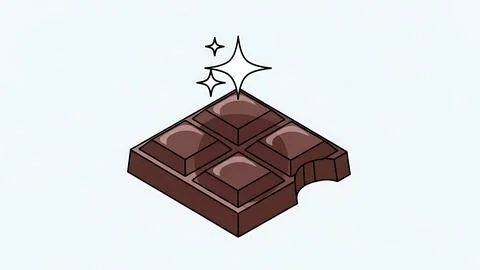 Delightful chocolate bar Stock Illustration