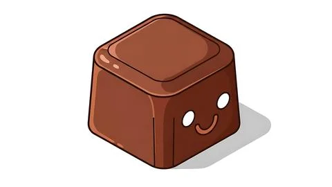 Delightful chocolate square Stock Illustration