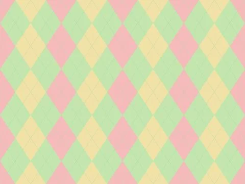 Delightful pastel argyle pattern background.  Perfect for spring designs, w.. Stock Illustration