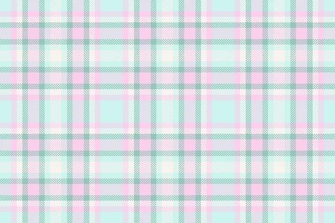 Delightful pastel plaid pattern in soft pink, lavender, mint green, and cream Illustrazione stock