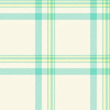 Delightful pastel plaid pattern in soft mint green and pale yellow on a cream Illustrazione stock