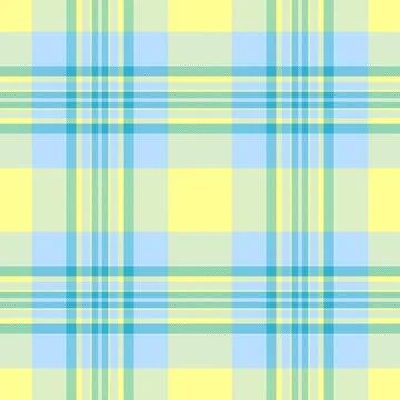 Delightful pastel plaid pattern in soft yellow and blue hues.  Perfect for te Stock Illustration