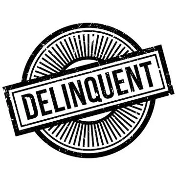 Delinquent rubber stamp Stock Illustration