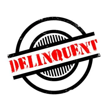 Delinquent rubber stamp Stock Illustration