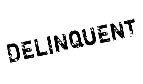 Delinquent rubber stamp Stock Illustration