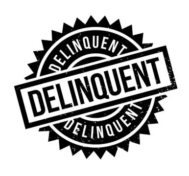 Delinquent rubber stamp Stock Illustration