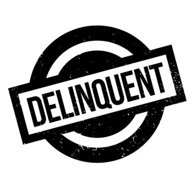 Delinquent rubber stamp Stock Illustration