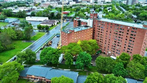 Deliver - Almus Olver Apts. - Construction - Syracuse, NY 库存照片