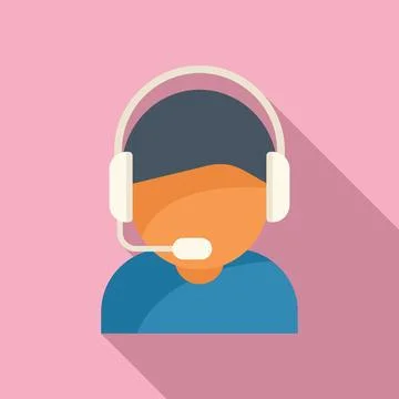 Deliver call support icon flat vector. Tracking parcel Stock Illustration