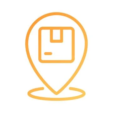 Deliver to location pixel perfect gradient linear vector icon 스톡 일러스트