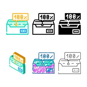 Deliverability tests color icon vector concepts Stock Illustration