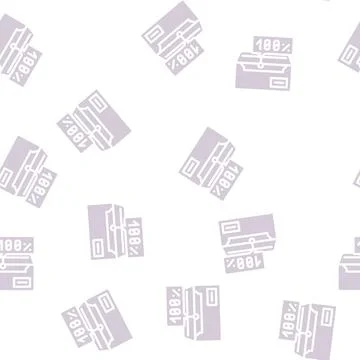 Deliverability tests glyph vector seamless pattern Stock Illustration