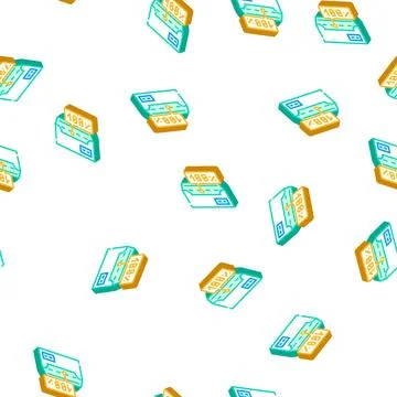 Deliverability tests isometric icon seamless pattern Stock Illustration
