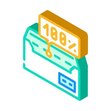 Deliverability tests isometric icon vector illustration Stock Illustration