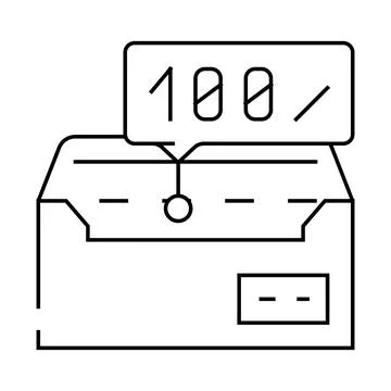 Deliverability tests line icon vector illustration Stock Illustration