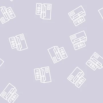 Deliverability tests line vector seamless pattern Stock Illustration