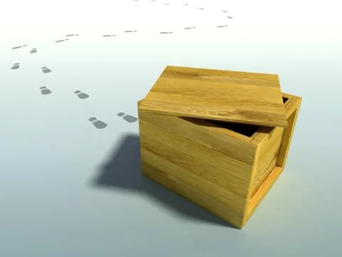 Delivered crate Illustrazione stock