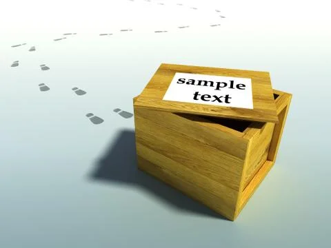 Delivered crate Stock Illustration