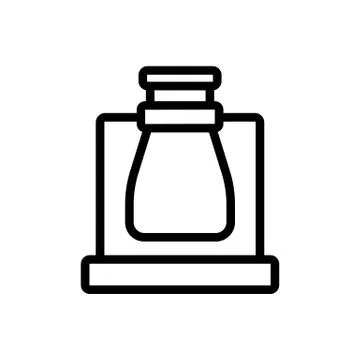 Delivered flower vase icon vector outline illustration Illustration