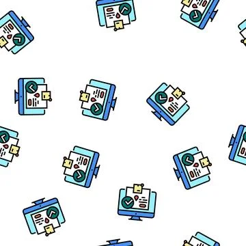 Delivered parcel status vector seamless pattern Stock Illustration