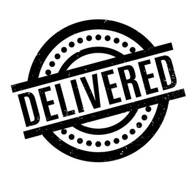 Delivered rubber stamp Stock Illustration