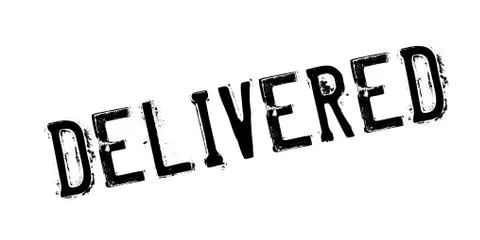 Delivered rubber stamp Stock Illustration