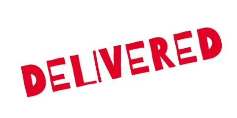Delivered rubber stamp Stock Illustration