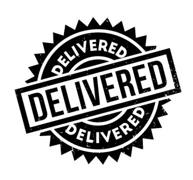 Delivered rubber stamp Stock Illustration