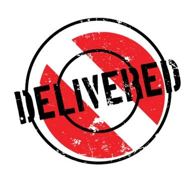 Delivered rubber stamp Stock Illustration