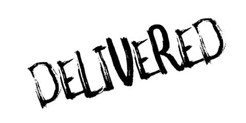 Delivered rubber stamp Stock Illustration