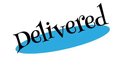 Delivered rubber stamp Stock Illustration
