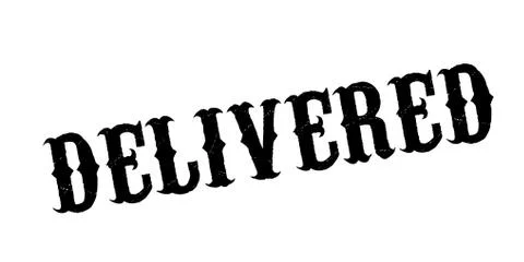 Delivered rubber stamp Stock Illustration