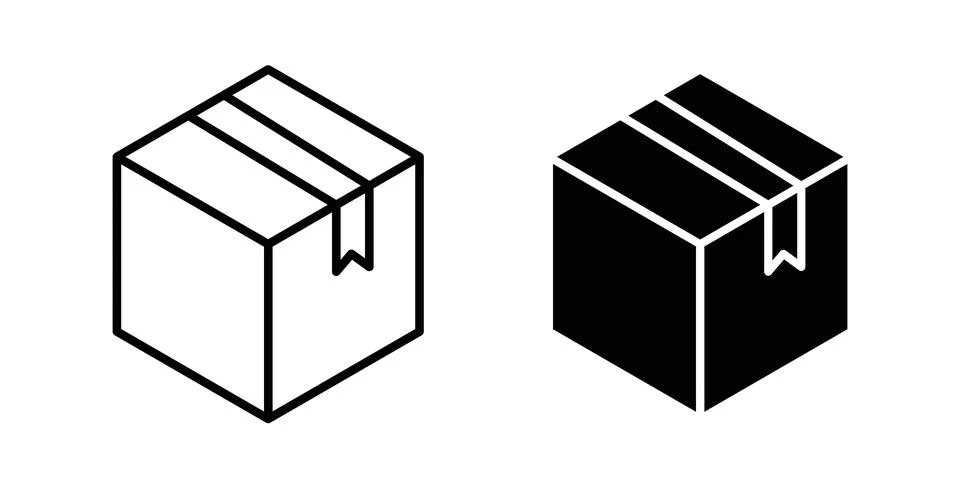 Delivering box icon design. Simple Vector illustrations.. Stock Illustration
