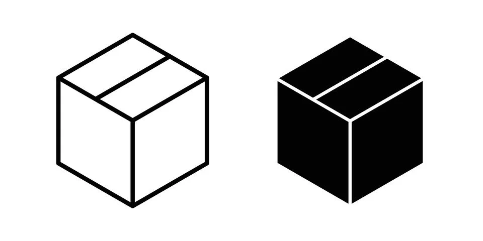 Delivering box icon set. Vector EPS 10 库存插图